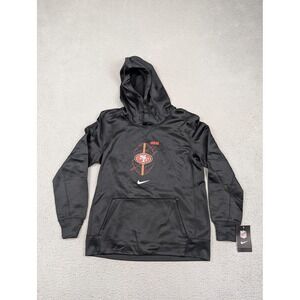San Francisco 49ers Hoodie Sweatshirt Youth Large Black NFL Football Nike New